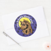 junger träumender Wolf Aufkleber Ronde Sticker (Envelop)