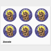 junger träumender Wolf Aufkleber Ronde Sticker (Vel)
