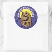junger träumender Wolf Aufkleber Ronde Sticker (Tas)