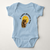 junger träumender Wolf Baby Strampler Romper (Voorkant)