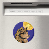 junger träumender Wolf Magnet (Insitu (Vaatwasser))