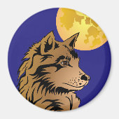 junger träumender Wolf Magnet (Voorkant)