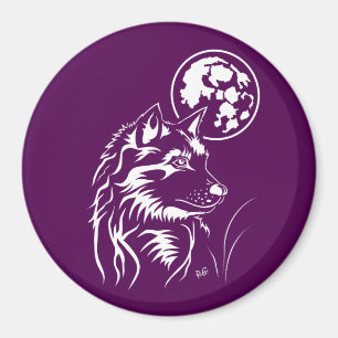 junger träumender Wolf Magnet