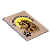 junger träumender Wolf Notizheft Notitieboek (Rechterzijde)