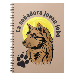 junger träumender Wolf Notizheft Notitieboek