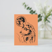 junger träumender Wolf Postkarte Briefkaart (Staand voorkant)