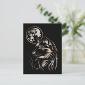 junger träumender Wolf Postkarte Briefkaart (Staand voorkant)