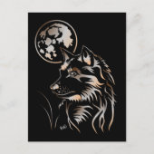 junger träumender Wolf Postkarte Briefkaart (Voorkant)
