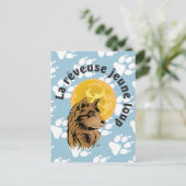 junger träumender Wolf Postkarte Briefkaart (Staand voorkant)