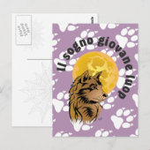 junger träumender Wolf Postkarte Briefkaart (Voorkant / Achterkant)