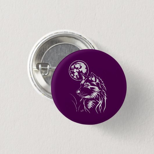 junger träumender Wolf Ronde Button 3,2 Cm (Voorkant /achterkant)