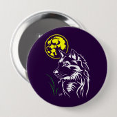 junger träumender Wolf Ronde Button 4,0 Cm (Voorkant /achterkant)