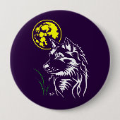 junger träumender Wolf Ronde Button 4,0 Cm (Voorkant)