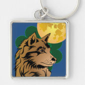 junger träumender Wolf Sleutelhanger (Voorkant)
