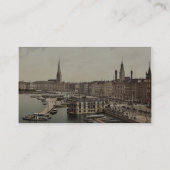 Jungfernsteig uit het noorden, Hamburg, Duitsland  Visitekaartje (Achterkant)