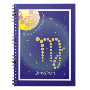Jungfrau 23. August bis 23. September Notizheft Notitieboek
