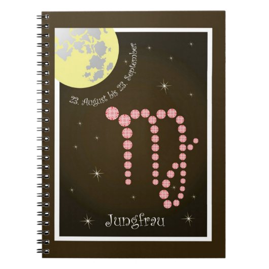 Jungfrau 23. August bis 23. September Notizheft Notitieboek (Voorkant)