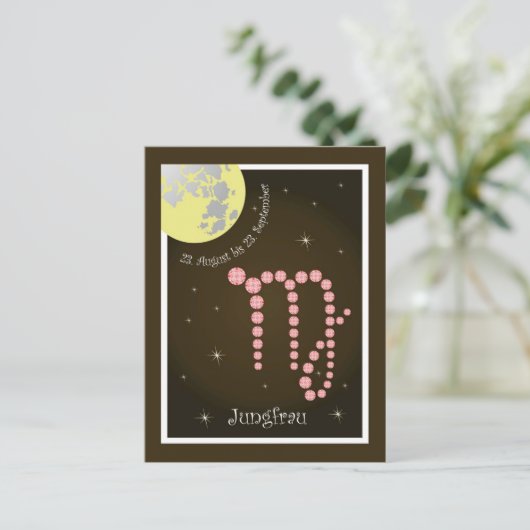 Jungfrau 23. August bis 23. September Postkarte Briefkaart (Staand voorkant)