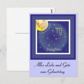 Jungfrau 23. August bis 23. September Postkarte Briefkaart (Voorkant / Achterkant)