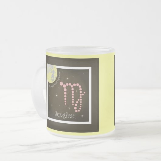 Jungfrau 23. August bis 23. September Tasse Matglas Koffiemok (Voorkant links)