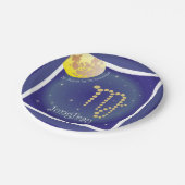 Jungfrau 23. August bis 23. September / Teller Papieren Bordje (Gekanteld)