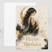 Jungfrau Happy Birthday Aquarell Design (Voorkant / Achterkant)