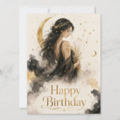 Jungfrau Happy Birthday Aquarell Design (Voorkant)