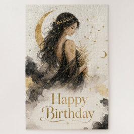 Jungfrau Happy Birthday Aquarell Design Legpuzzel