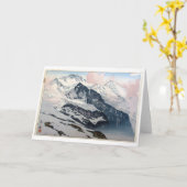 Jungfrau, Hiroshi Yoshida, Woodcut Kaart (Gele Bloem)