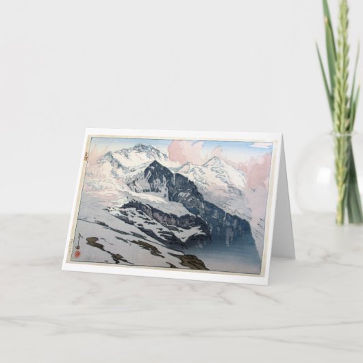 Jungfrau, Hiroshi Yoshida, Woodcut Kaart (Voorkant)