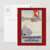 Jungfrau-Railway Bernese oberland Briefkaart (Voorkant / Achterkant)