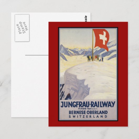 Jungfrau-Railway Bernese oberland Briefkaart (Voorkant / Achterkant)