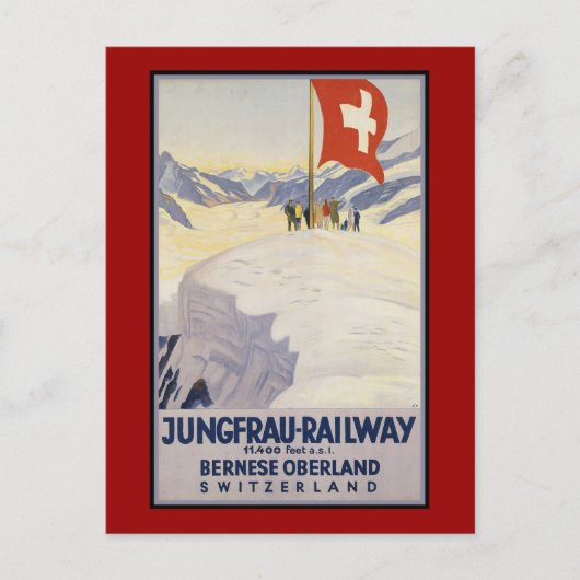 Jungfrau-Railway Bernese oberland Briefkaart (Voorkant)