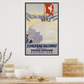 Jungfrau-Railway Bernese oberland Poster (Keuken)