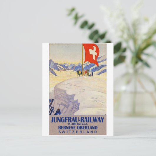 Jungfrau Railway, Bernese Oberland, Zwitserland Briefkaart (Staand voorkant)