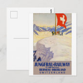 Jungfrau Railway, Bernese Oberland, Zwitserland Briefkaart (Voorkant / Achterkant)