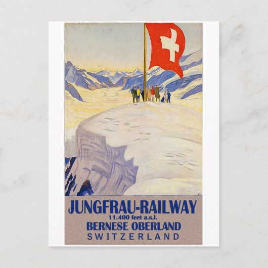 Jungfrau Railway, Bernese Oberland, Zwitserland Briefkaart (Voorkant)