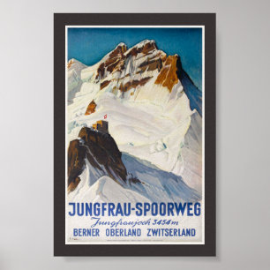 Jungfrau-Spoorweg Vintage Poster 1914