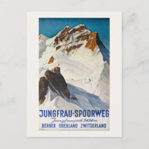 Jungfrau-Spoorweg Vintage Poster 1914 Briefkaart