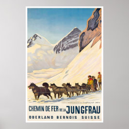 Jungfrau Zwitserland Kunst Hondenslee Bernese Alpe Poster