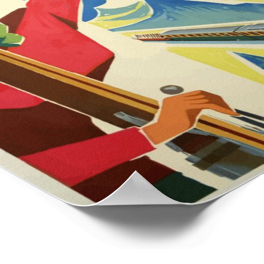 Jungfrau Zwitserland Vintage Travel Poster (Hoek)