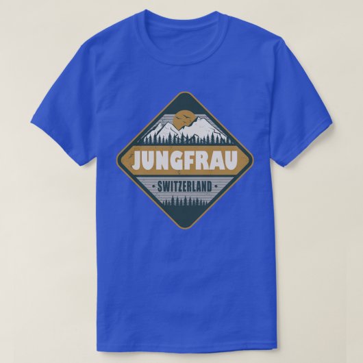 Jungfrau Zwitserland - wandelontwerp T-shirt (Design voorkant)