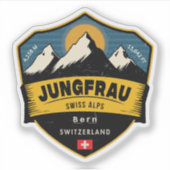Jungfrau, Zwitserse Alpen,  Zwitserland Sticker (Voorkant)