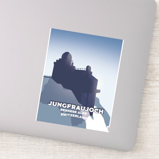 Jungfraujoch, Jungfraujoch Bernese Alps Sticker (Detail)