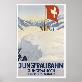 Jungfraujoch Kunst Zwitserse Reisposter Zwitserlan Poster