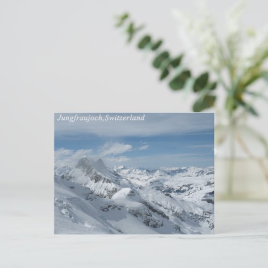 Jungfraujoch,Zwitserland Briefkaart (Staand voorkant)