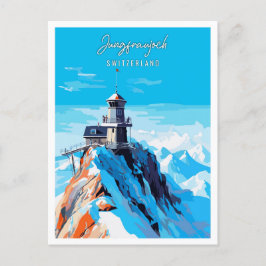 Jungfraujoch Zwitserland vintage reizen Briefkaart