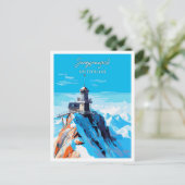 Jungfraujoch Zwitserland vintage reizen Briefkaart (Staand voorkant)