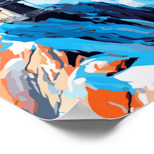 Jungfraujoch Zwitserland vintage reizen Poster (Hoek)