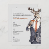 Junggesellenabschied Einladung Männer Vorlage Aankondiging (Voorkant / Achterkant)